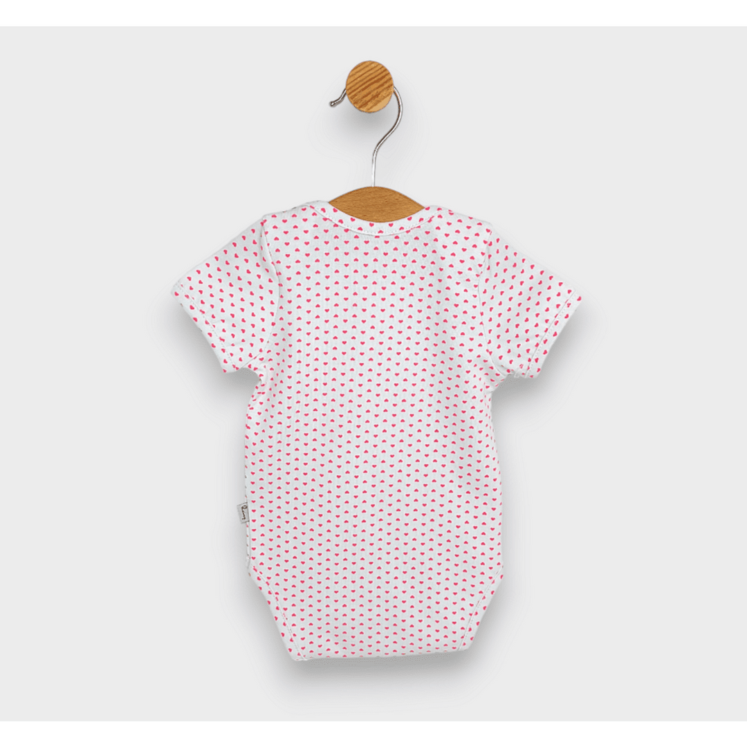 Rainy Body bebeluș cu mânecă scurtă 56 - 80 cm. Inimioare mici