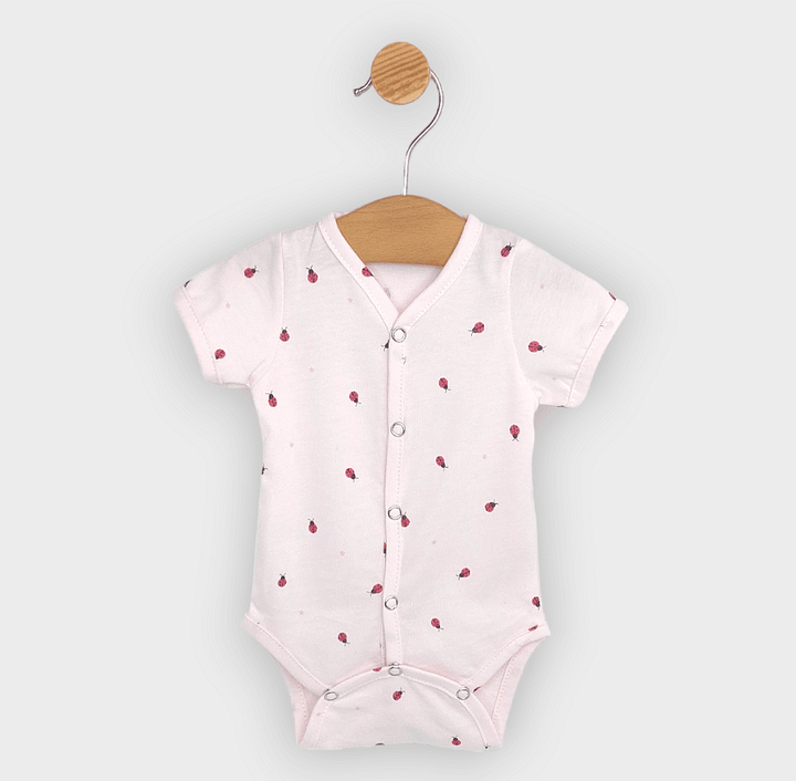 Rainy Body bebeluș cu mânecă scurtă și închidere frontală 48 - 74cm. Buburuze