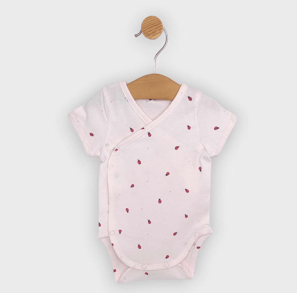 Rainy Body bebeluș cu mânecă scurtă și închidere laterală 48 - 74 cm. Buburuze