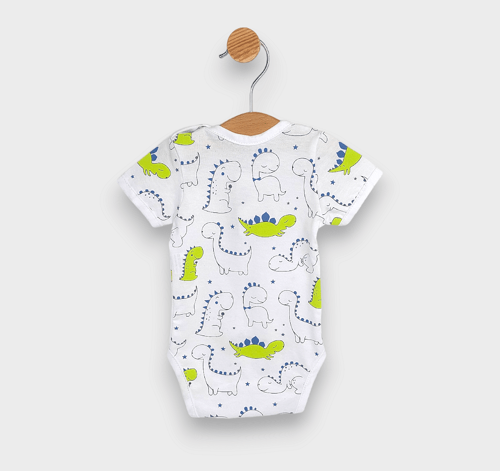 Rainy Body bebeluși cu mânecă scurtă Dinozauri 56 - 68 cm.