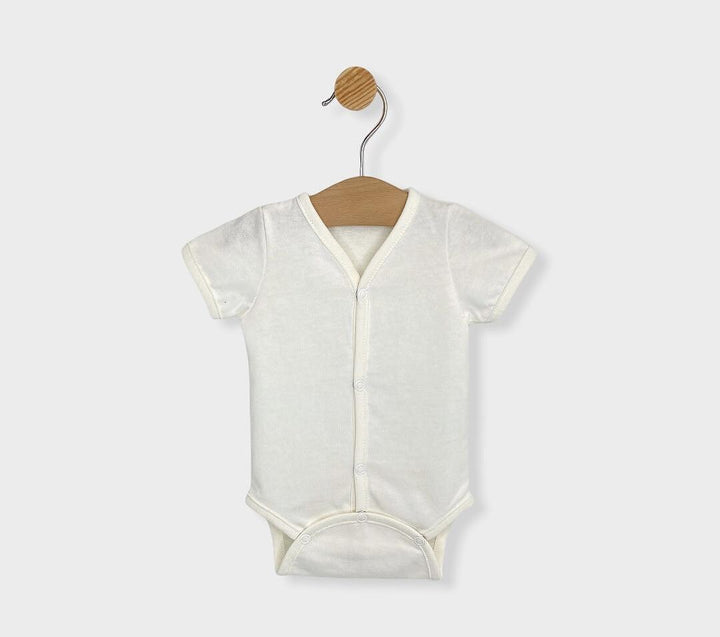 Rainy Body bebeluși cu mânecă scurtă 48 - 68 cm. ecru