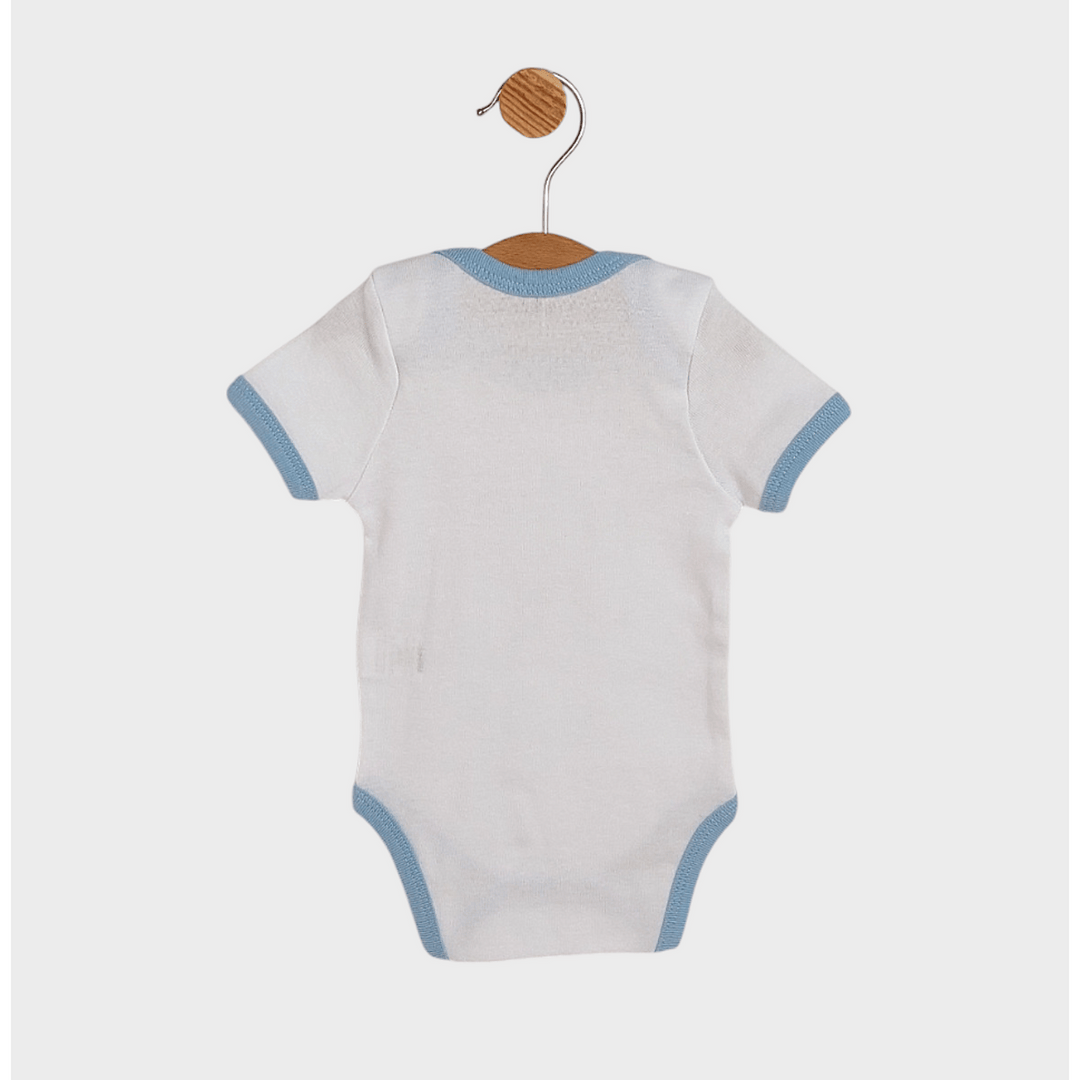 Rainy Body bebeluș cu mânecă scurtă Elefanți albastru 48 - 62cm.