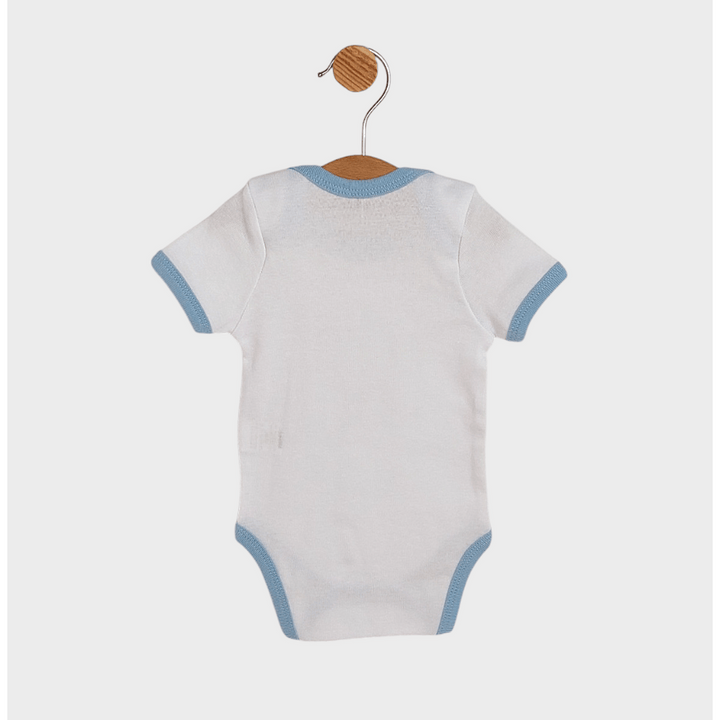 Rainy Body bebeluș cu mânecă scurtă Elefanți albastru 48 - 62cm.