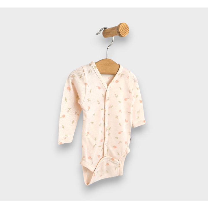Rainy Body bebe cu închidere frontală mânecă lungă 48 - 62cm. Flori