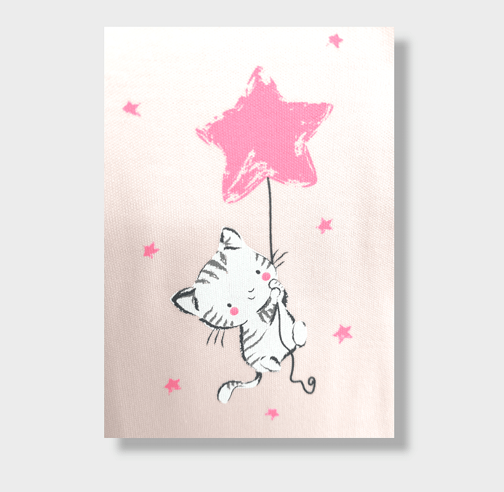 Rainy Body pentru bebeluși cu închidere laterală 48 - 68 cm. Cat and Star