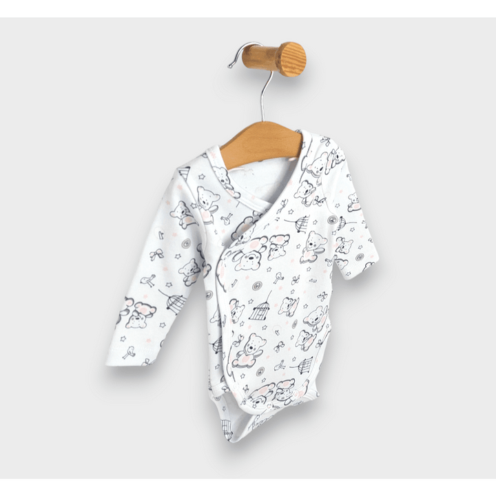 Rainy Body pentru bebeluși cu închidere laterală 48 - 68 cm. Ursuleț roz