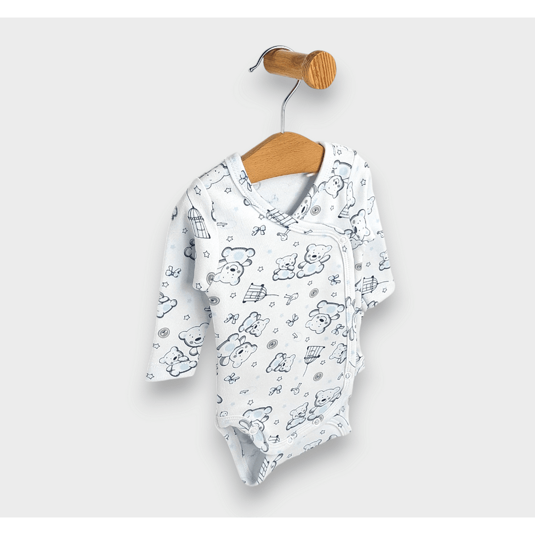 Rainy Body bebeluș cu închidere laterală 48 - 68 cm. Ursuleț albastru