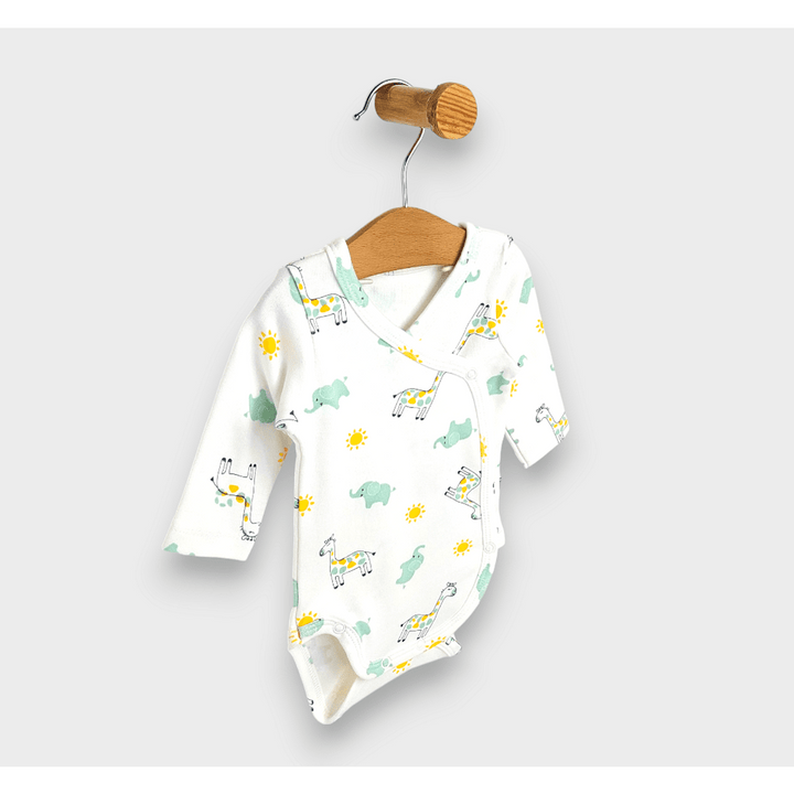 Rainy Body pentru bebeluși cu închidere laterală 48 - 68 cm. Girafă și elefant