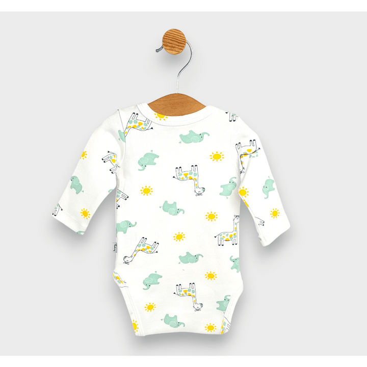 Rainy Body pentru bebeluși cu închidere laterală 48 - 68 cm. Girafă și elefant