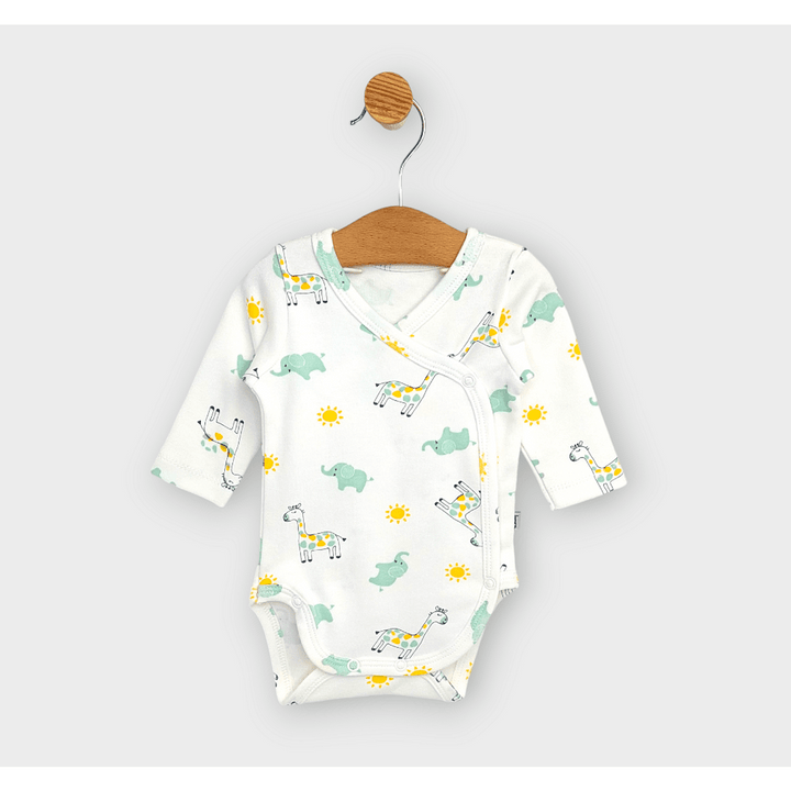 Rainy Body pentru bebeluși cu închidere laterală 48 - 68 cm. Girafă și elefant