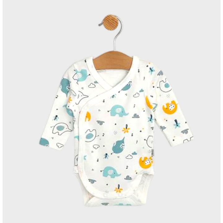 Rainy Body pentru bebeluși cu închidere laterală 56 - 80 cm. Elefanți colorați