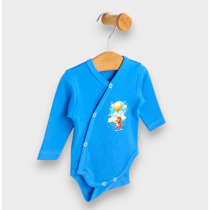 Rainy Body bebe cu închidere laterală Căluț cu balon 48 - 74 cm. bleu