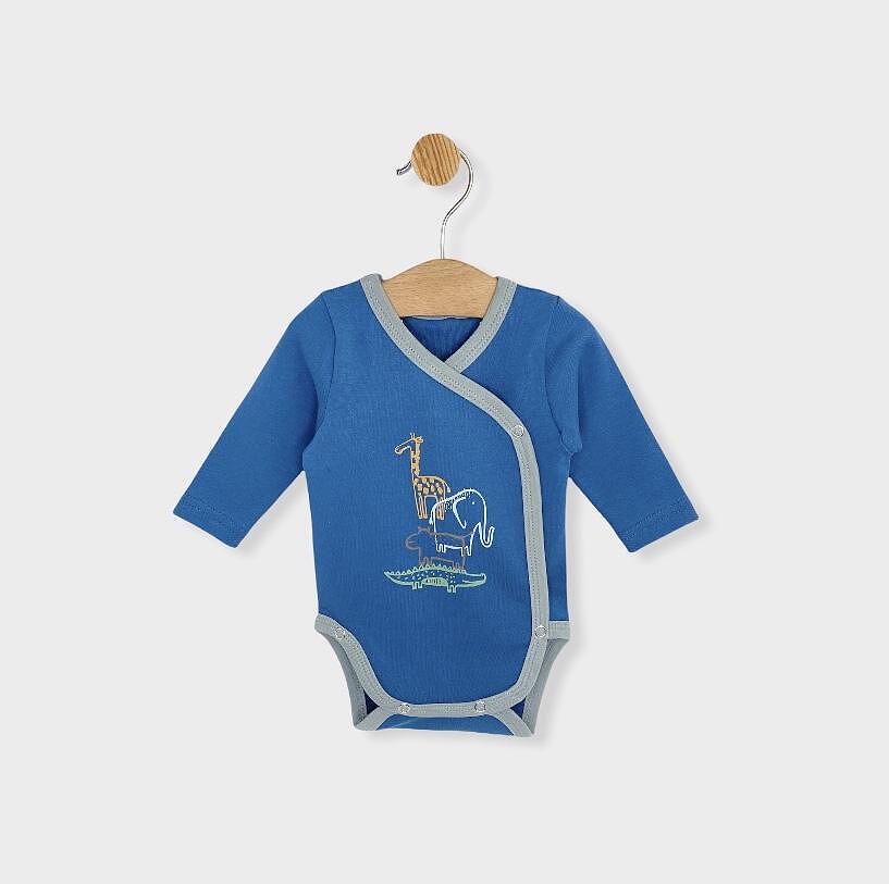 Rainy Body bebeluși cu închidere laterală albastru ocean Animale 48 - 74 cm.