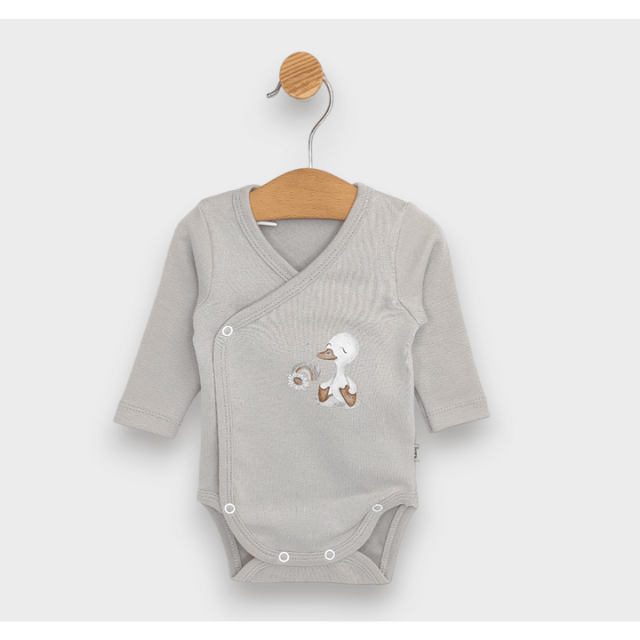 Rainy Body bebeluș cu închidere laterală Rățușcă cu floare 48 - 74 cm. gri