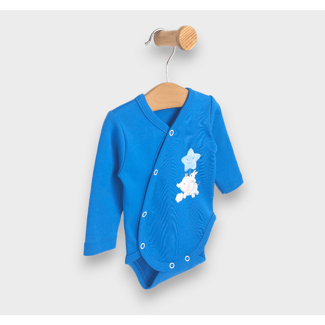 Rainy Body bebeluș cu închidere laterală Elefănțel cu steluță 48 - 74 cm. cobalt