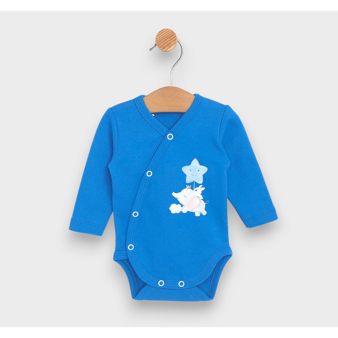 Rainy Body bebeluș cu închidere laterală Elefănțel cu steluță 48 - 74 cm. cobalt