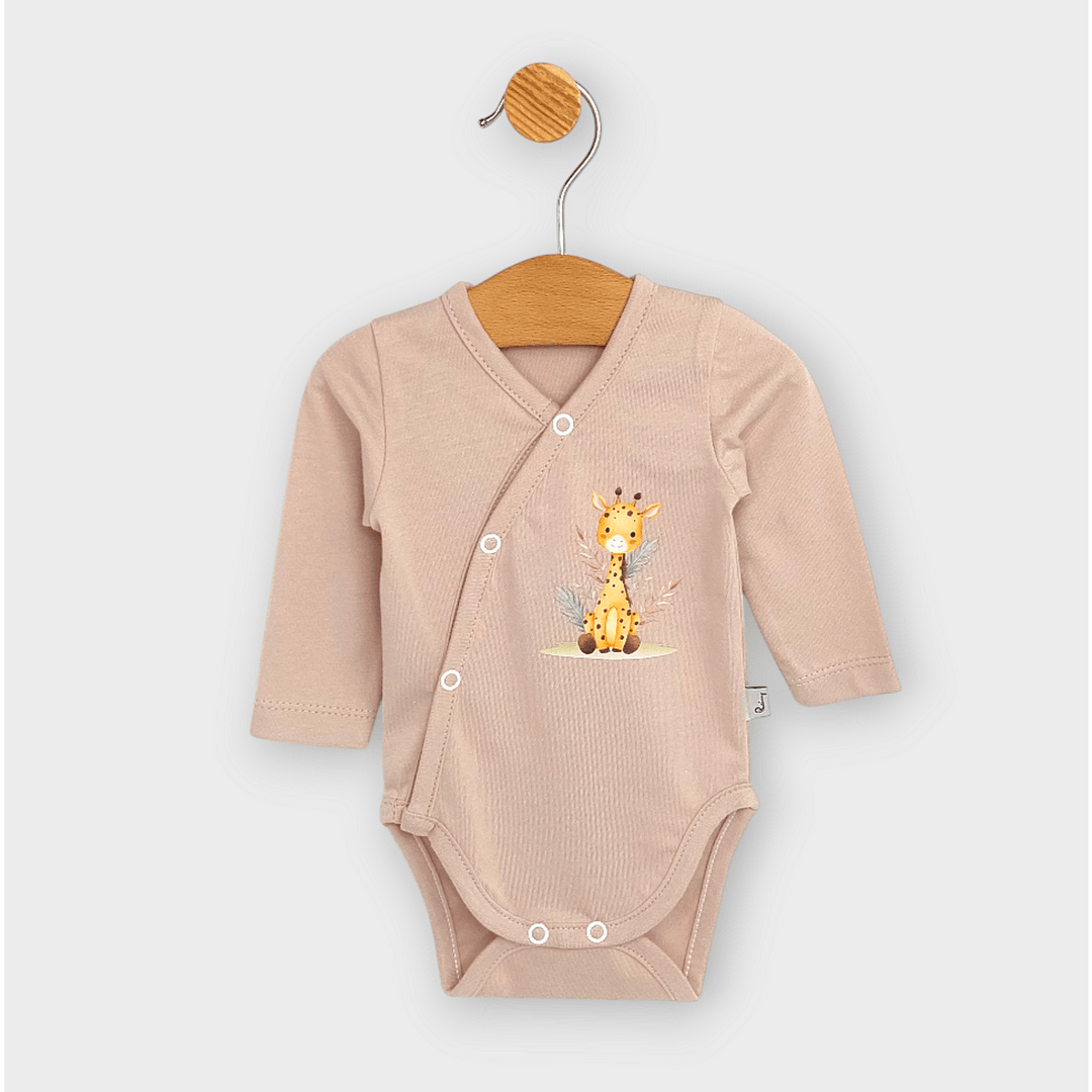 Rainy Body bebeluș Girafă drăgălașă cu închidere laterală 48 cm. latte