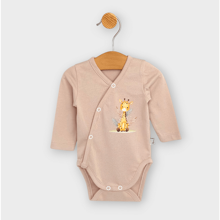 Rainy Body bebeluș Girafă drăgălașă cu închidere laterală 48 cm. latte
