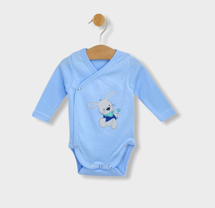 Rainy Body bebeluș Iepuraș cu floare pentru băieței 48 - 74 cm.