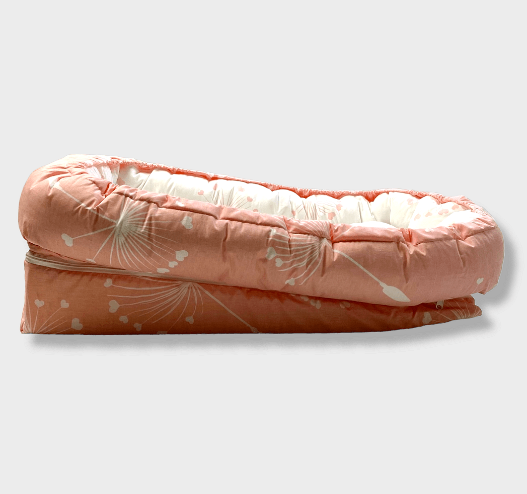 Rainy Cuib anti-reflux pentru nou-născuți Lux Păpădii roz