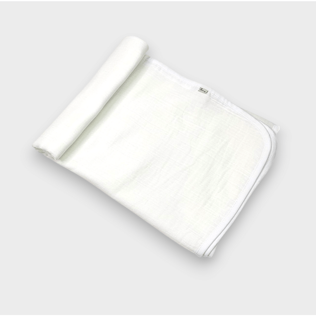 Păturică de muselină pentru bebeluși Rainy 100/100 albă
