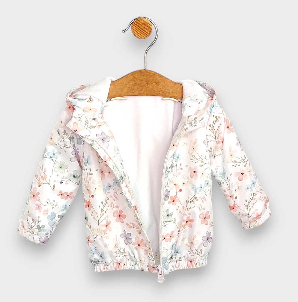 Rainy Jachetă/jachetă de tranziție pentru bebeluși Flowers 62 - 92 cm.