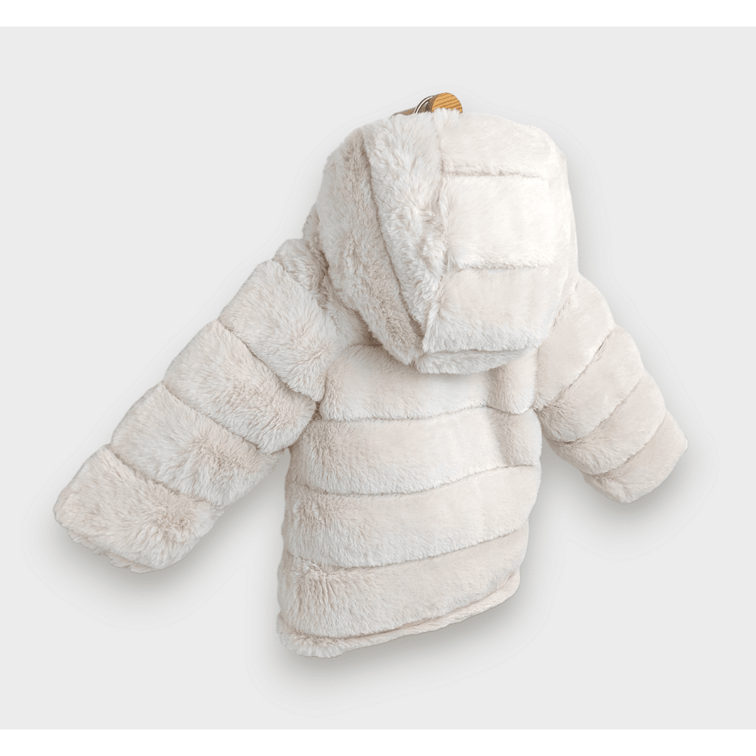 Rainy Palton pentru bebeluși din puf 68 - 86 cm, culoare ecru