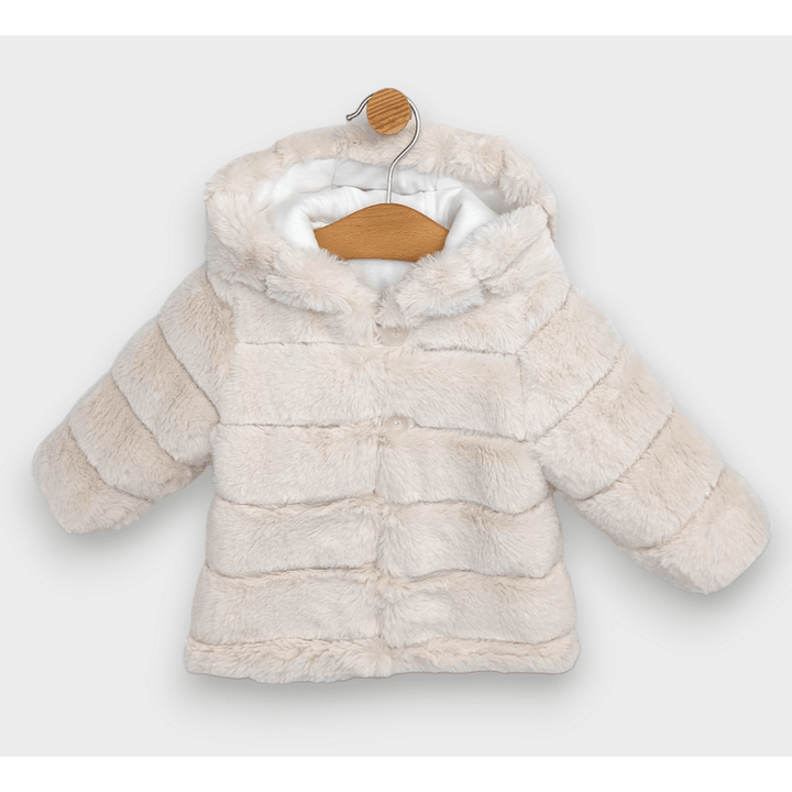 Rainy Palton pentru bebeluși din puf 68 - 86 cm, culoare ecru