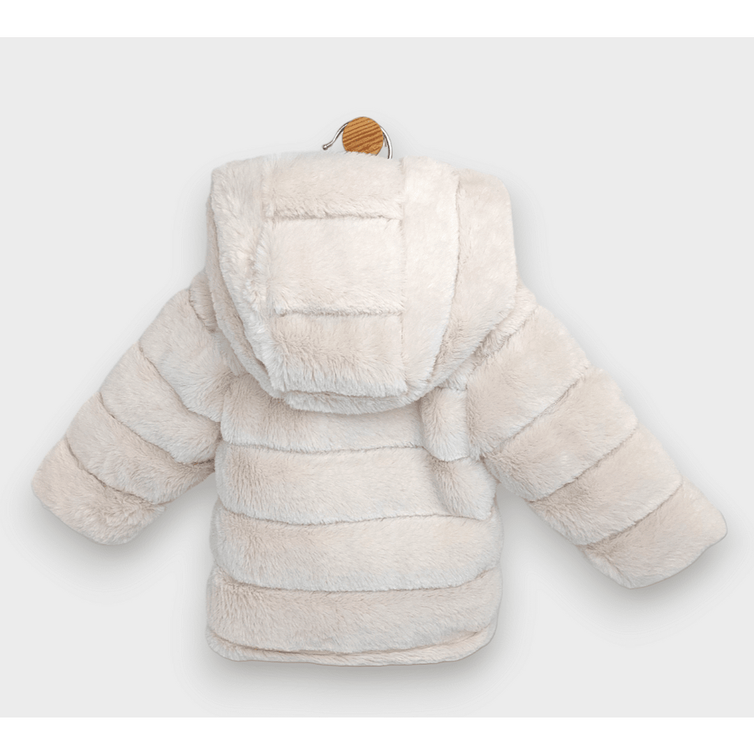 Rainy Palton pentru bebeluși din puf 68 - 86 cm, culoare ecru