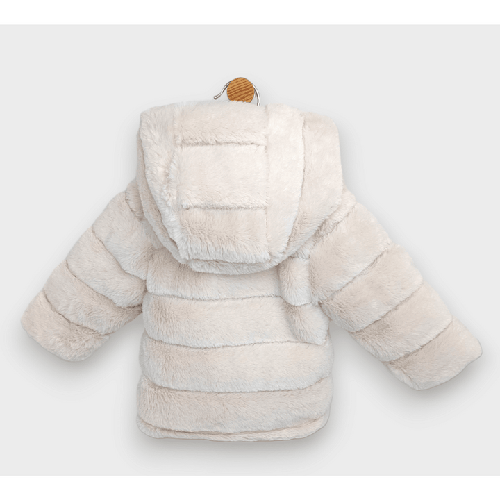 Rainy Palton pentru bebeluși din puf 68 - 86 cm, culoare ecru