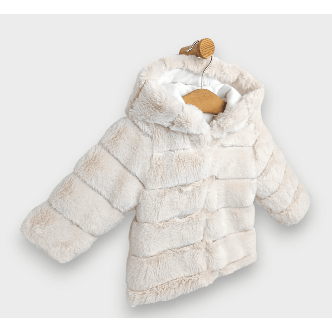 Rainy Palton pentru bebeluși din puf 68 - 86 cm, culoare ecru