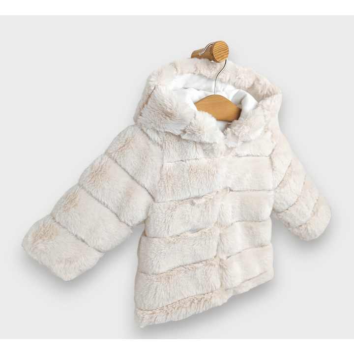 Rainy Palton pentru bebeluși din puf 68 - 86 cm, culoare ecru