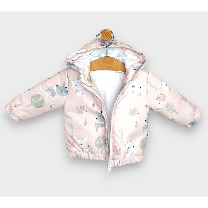 Rainy Geacă matlasată pentru bebeluși 62 - 92 cm. Pink deer