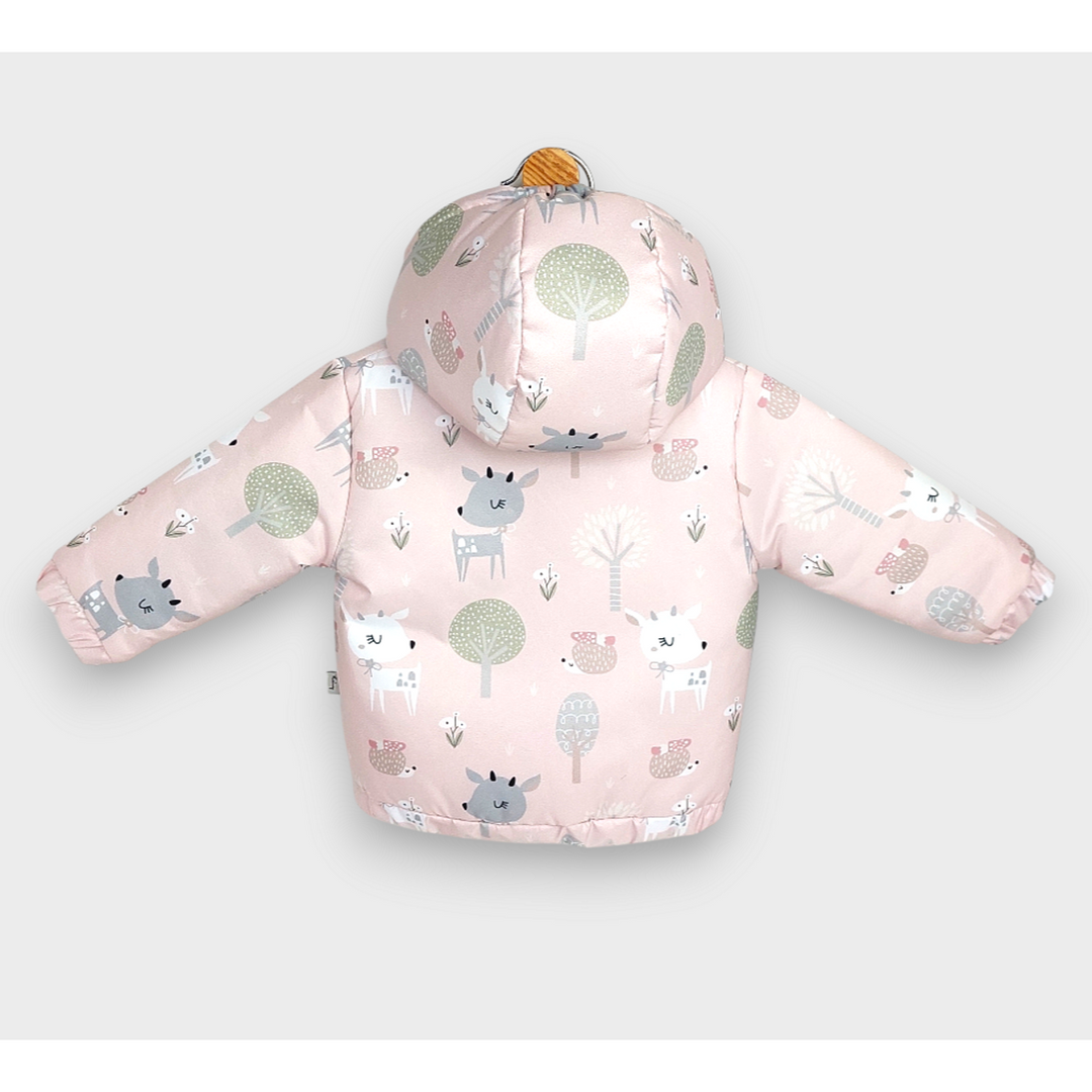 Rainy Geacă matlasată pentru bebeluși 62 - 92 cm. Pink deer