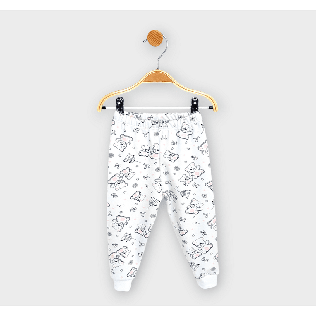 Rainy Pijama copii cu mânecă lungă 74 - 110 cm. Ursuleț roz