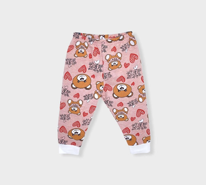 Rainy Pijama copii cu mânecă lungă 74 - 116 cm Ursuleț și inimioare