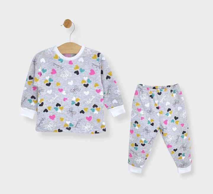 Rainy Pijama copii cu mânecă lungă 74 - 116cm Fundițe și inimioare
