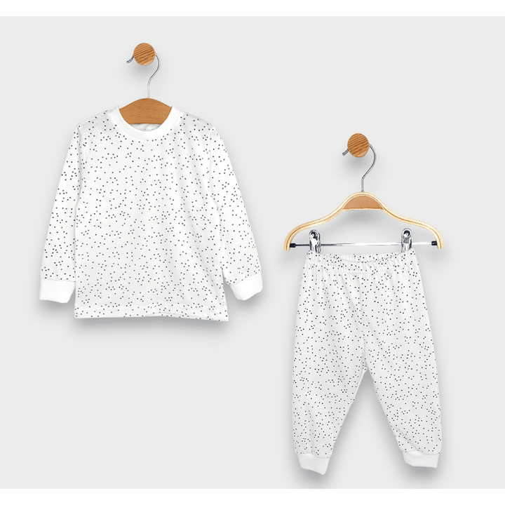 Rainy Pijama copii cu mânecă lungă 74-110 cm. Steluțe mici
