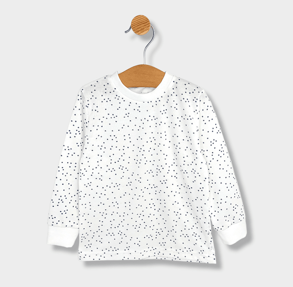 Rainy Pijama copii cu mânecă lungă 74-110 cm. Steluțe mici