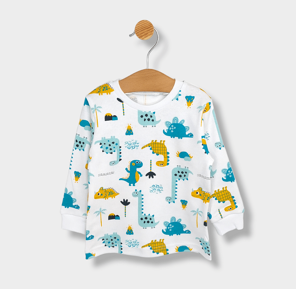 Rainy Pijama pentru copii cu mâneci lungi Dinozaurici