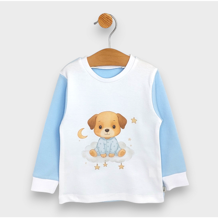 Pijamale pentru copii Rainy cu mânecă lungă Dog 80 - 104 cm. albastru