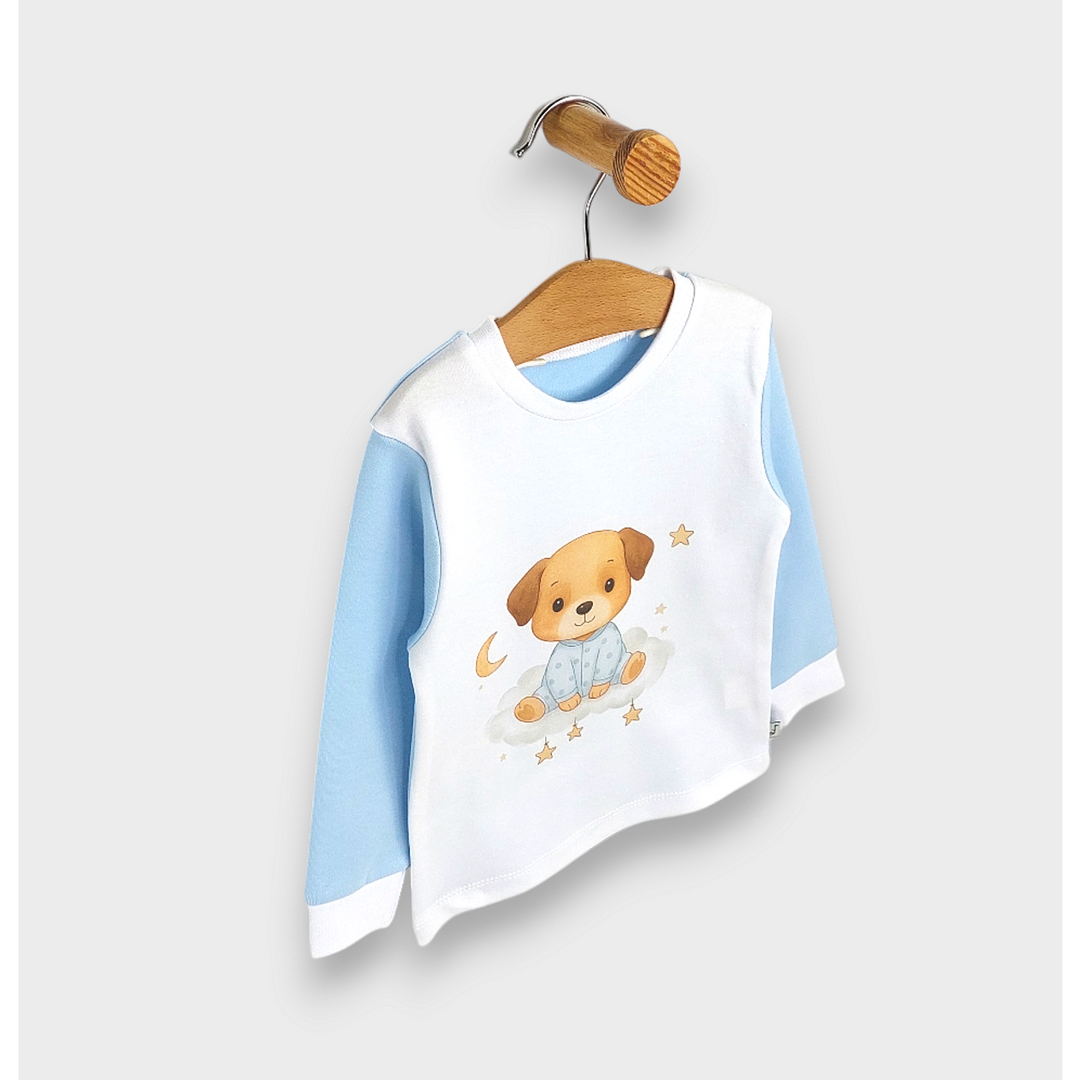 Pijamale pentru copii Rainy cu mânecă lungă Dog 80 - 104 cm. albastru