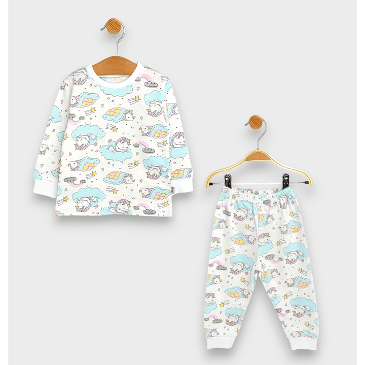 Rainy Pijama pentru copii cu mâneci lungi „Unicorn pe nor” 74-110 cm.