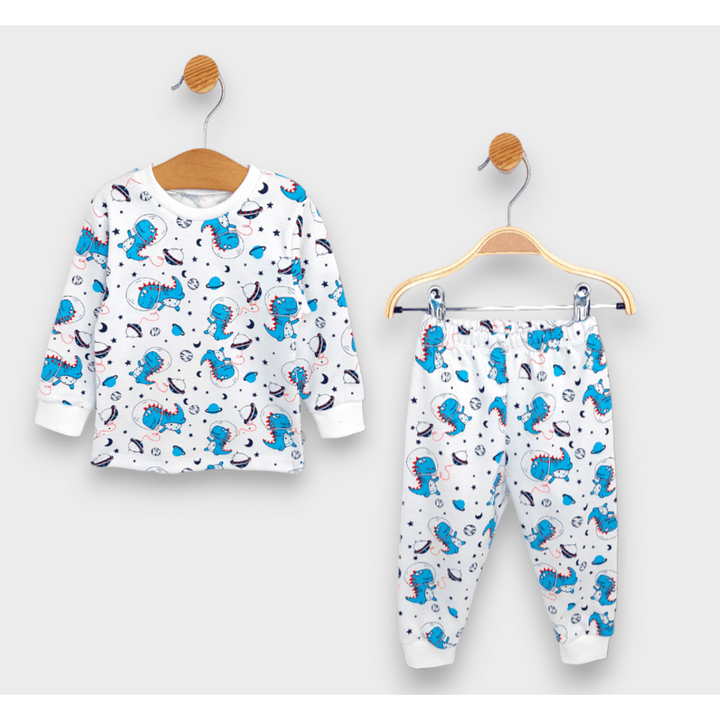 Rainy Pijama copii cu mânecă lungă Dinozauri spațiali 74 - 110 cm.