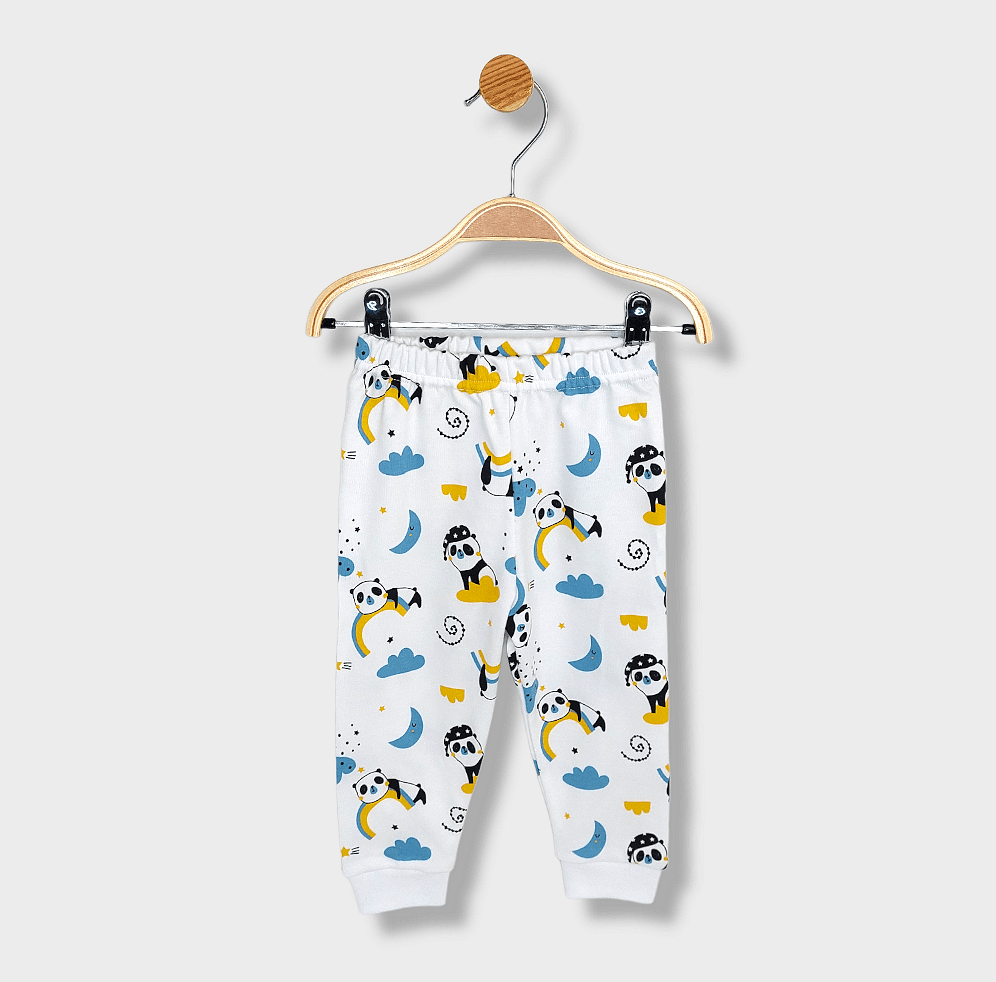 Rainy Pijama copii cu mânecă lungă Panda cu curcubeu