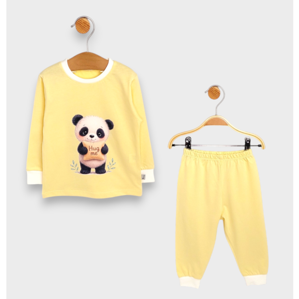 Pijama pentru copii cu mânecă lungă Rainy Hug me Panda 74-110 cm.