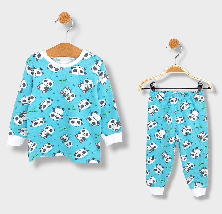 Pijamă pentru copii Rainy cu mâneci lungi „Panda cu bambus”