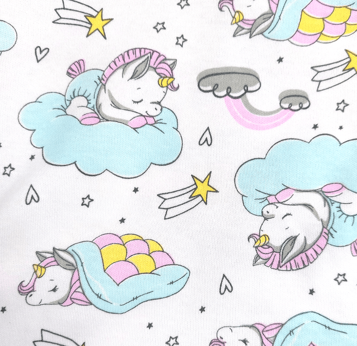 Pijamă pentru copii Rainy cu mâneci lungi „Unicorn pe nor”, 74–110 cm.