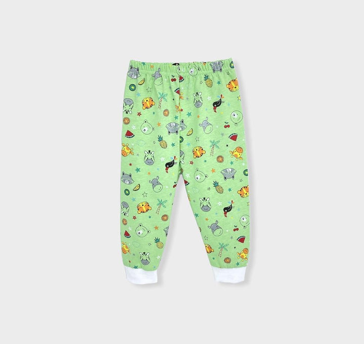 Rainy Pijama pentru copii cu mânecă lungă Print verde