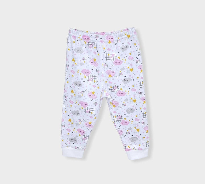Rainy Pijama copii cu mânecă lungă Norișori roz
